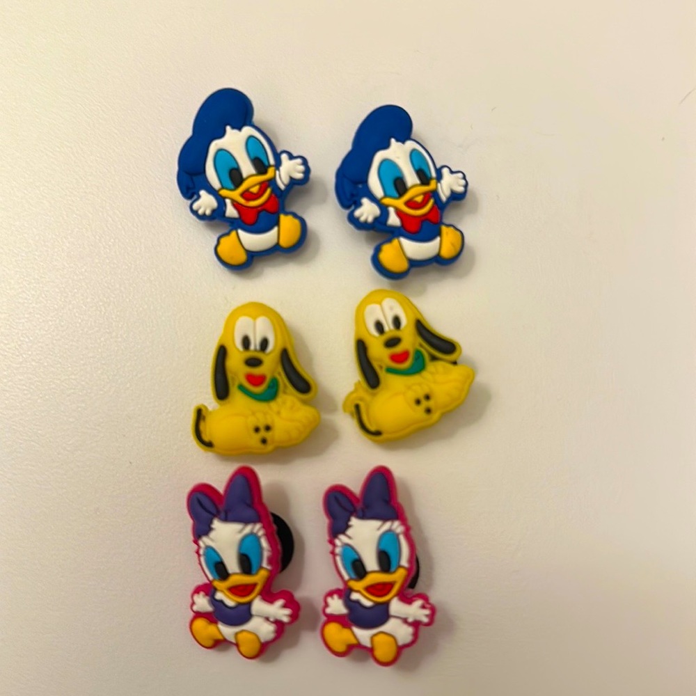 Disney Donald Daisy and Pluto croc charms